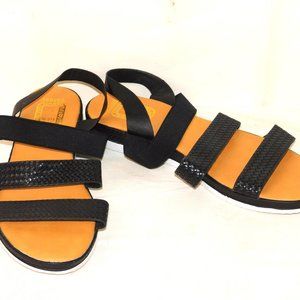 Shunbo Black Strappy Sandals Size 41 (US 9-9.5)